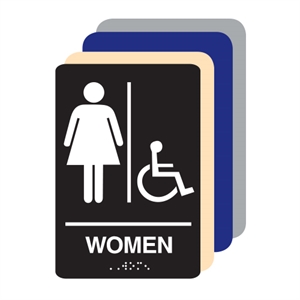 Picture of Women Accessible ADA Restroom Sign