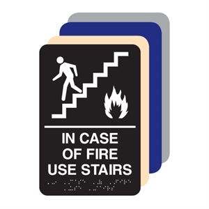 Picture of In Case Of Fire Use Stairs ADA Sign